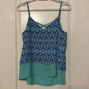 Blue and Turquoise Tank Top